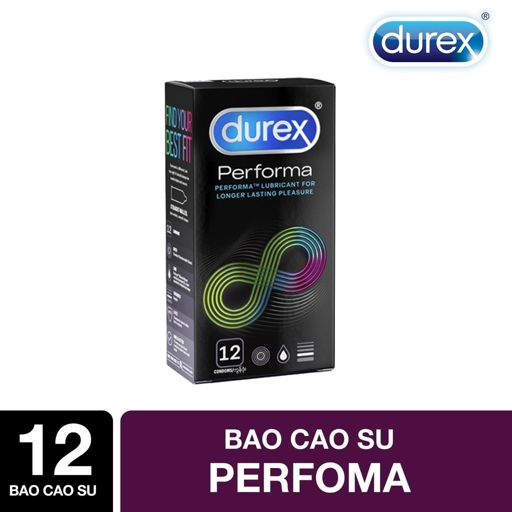 Bao cao su Durex Performa 12 bao kéo dài thời gian ( New )