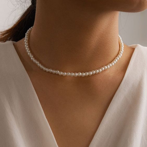 Dây Chuyền Vàng 18K | Dây Nữ Vàng Xi - Dây chuyền pha lê mạ vàng trắng | Dây vàng non 24k, dây chuyền bạch kim 18k | GADO M027 [Mới]