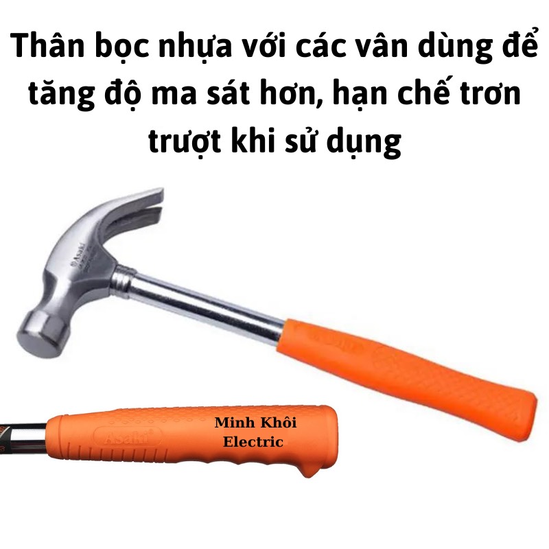 Búa đóng đinh Asaki, búa nhổ đinh đa năng AK-0373