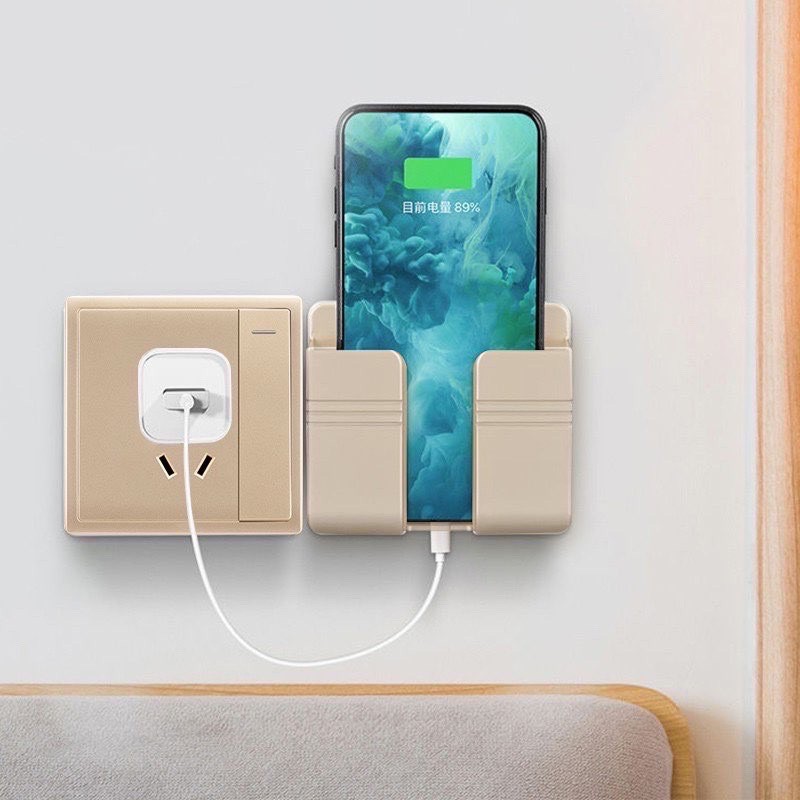 Khay Để Điện Thoại, Điều Khiển Remote Dán Tường Hình Vuông Siêu Rẻ - Siêu Tiện