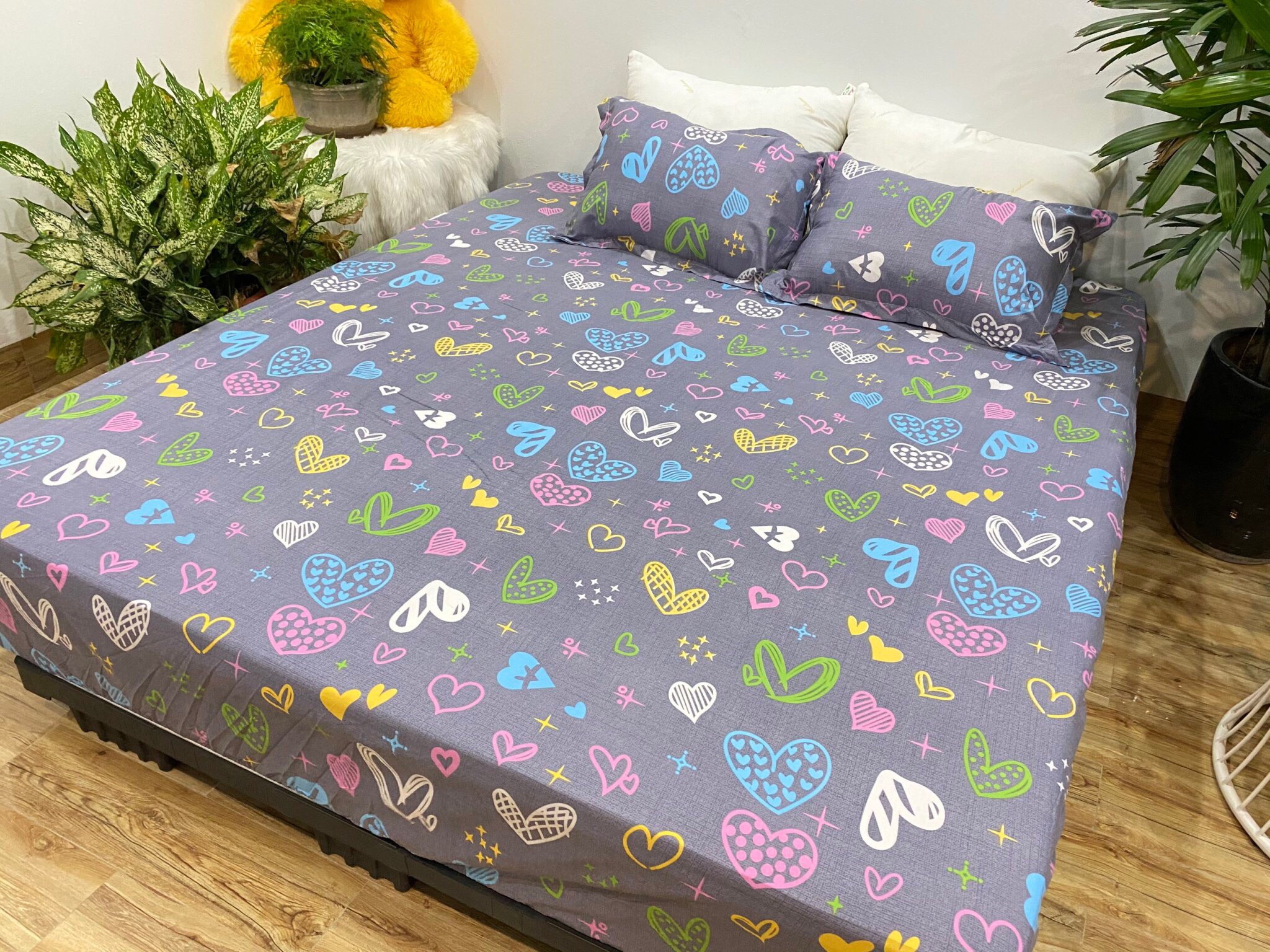 Set Ga Gối Mẫu Họa Tiết Tim P42