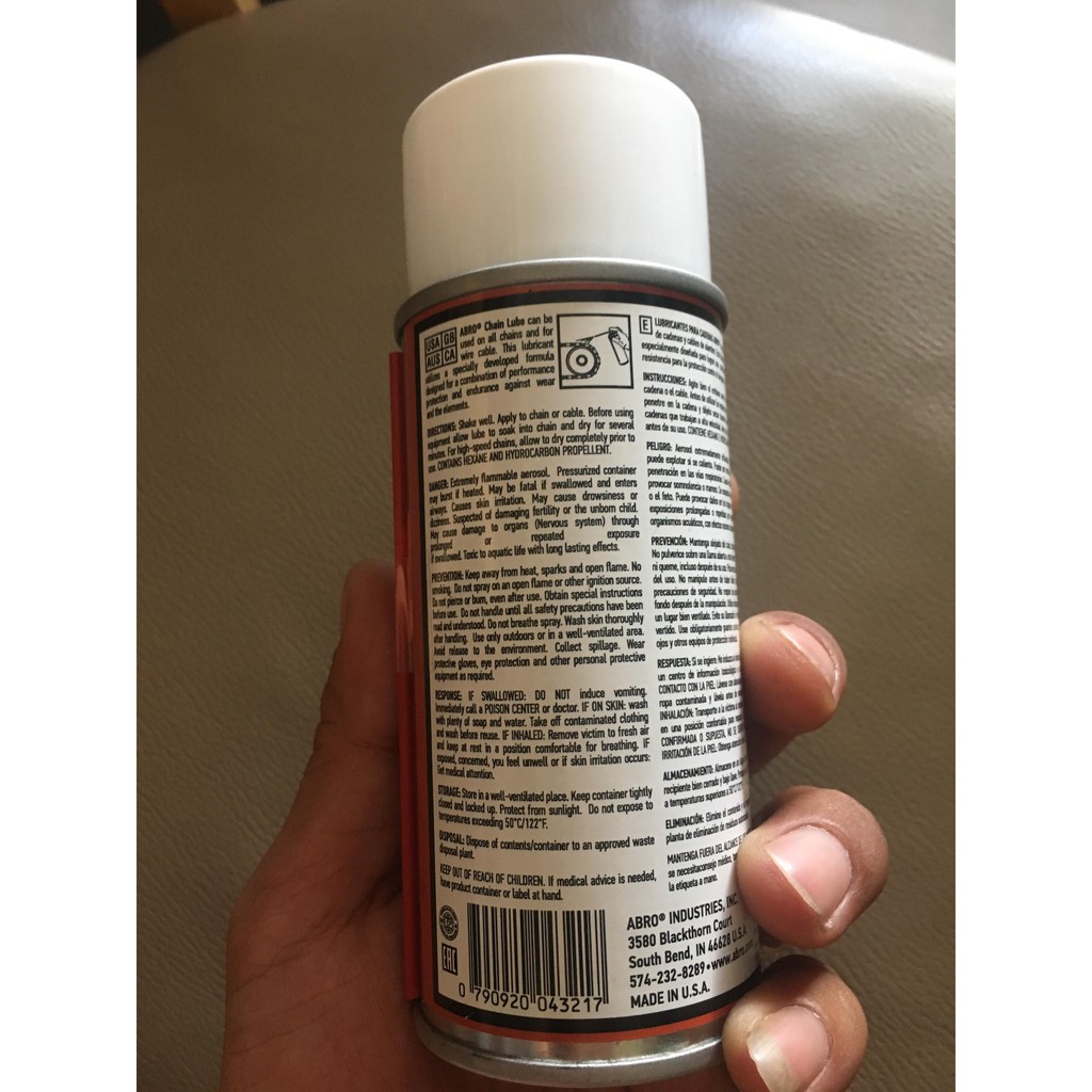 ]Dầu bôi trơn dưỡng sên Abro Chain Lube 191ml