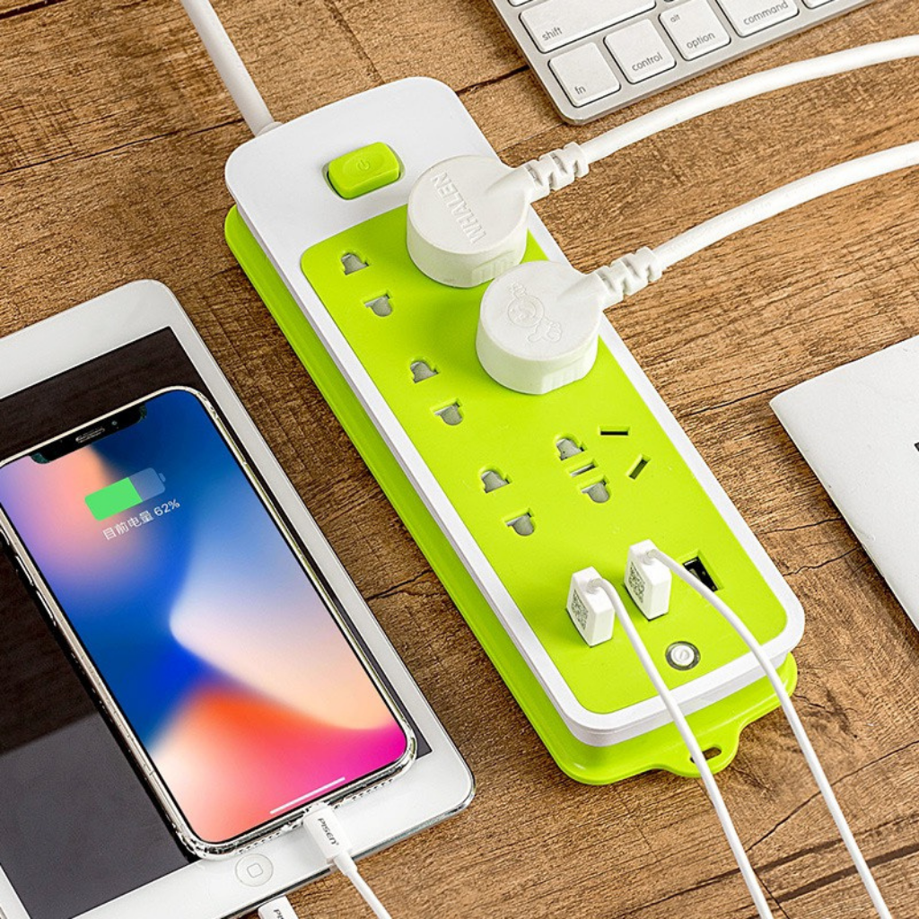 Ổ cắm điện đa năng chống giật 3 cổng USB sạc điện thoại, Sạc trực tiếp, Tiết kiệm điện