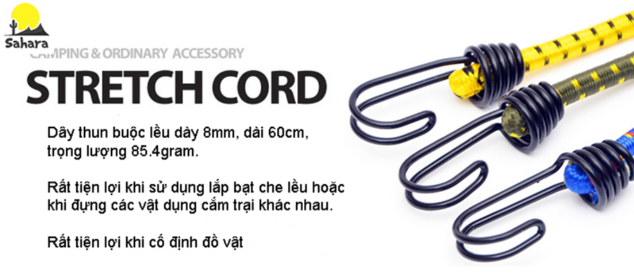 Dây Chun Buộc Hàng Dây Ràng Siêu Co Giãn Có Móc 2 Đầu