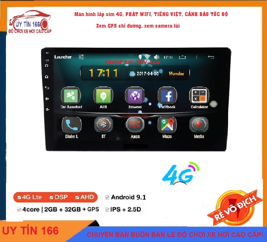 [Hỗ Trợ Lắp Đặt] Màn hình lắp sim 4G, RAM 2G, ROM 32G android 10. hỗ trợ TIẾNG VIỆT, ĐIỀU KHIỂN GIỌNG NÓI, TÍCH HỢP VÔ LĂNG, GPS CHỈ ĐƯỜNG, Vietmap, Màn hình 9', 10' công nghệ mới nhất, Màn hình dvd ô tô tốt nhất, SHOP UY TÍN 166!