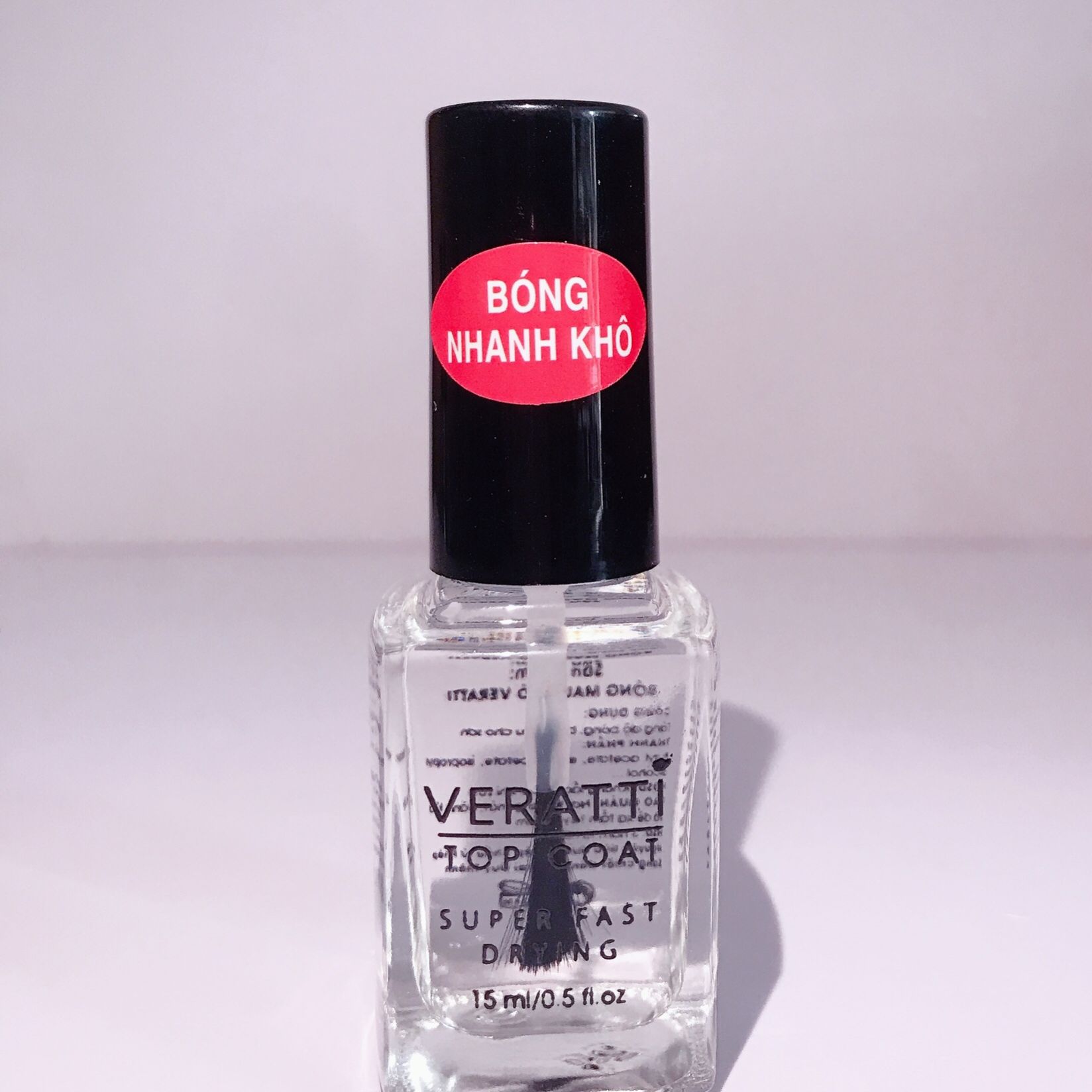 Sơn bóng mau khô VERATTI chính hãng - Top coat dành cho sơn thường, khô nhanh không vàng móng