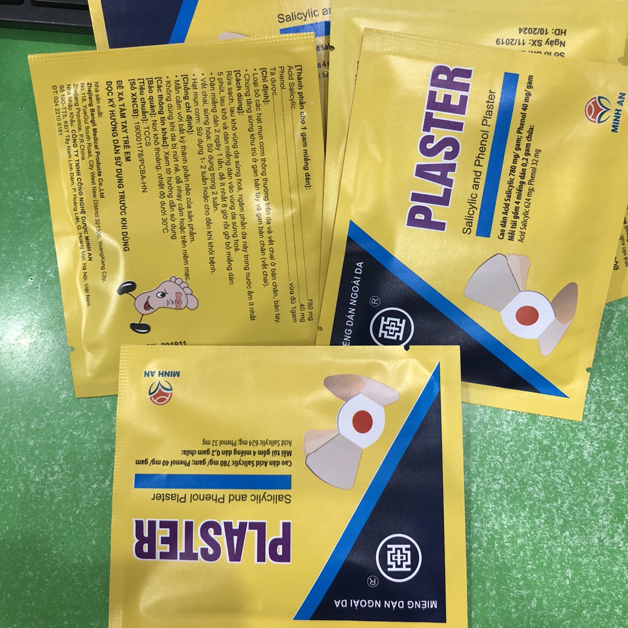 Miếng dán mụn cóc mụn cơm Plaster (1H 5 túi 4 miếng)
