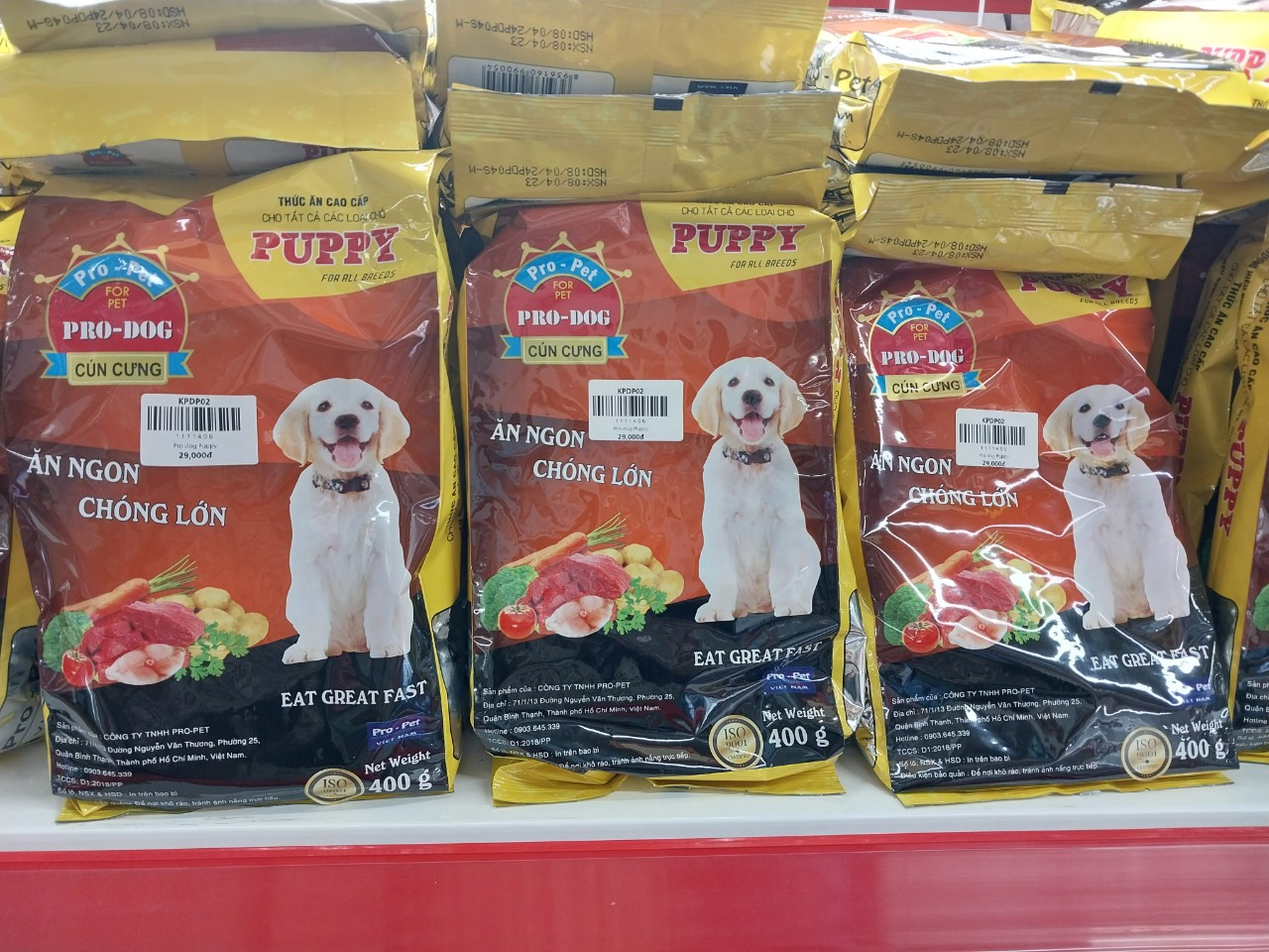 THỨC ĂN HẠT CHO CHÓ CON PRO PET  PUPPY 400g