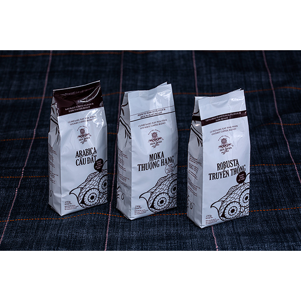 [HCM]Cà phê rang xay pha phin Moka + Arabica + Robusta ( 3 gói x 250g)