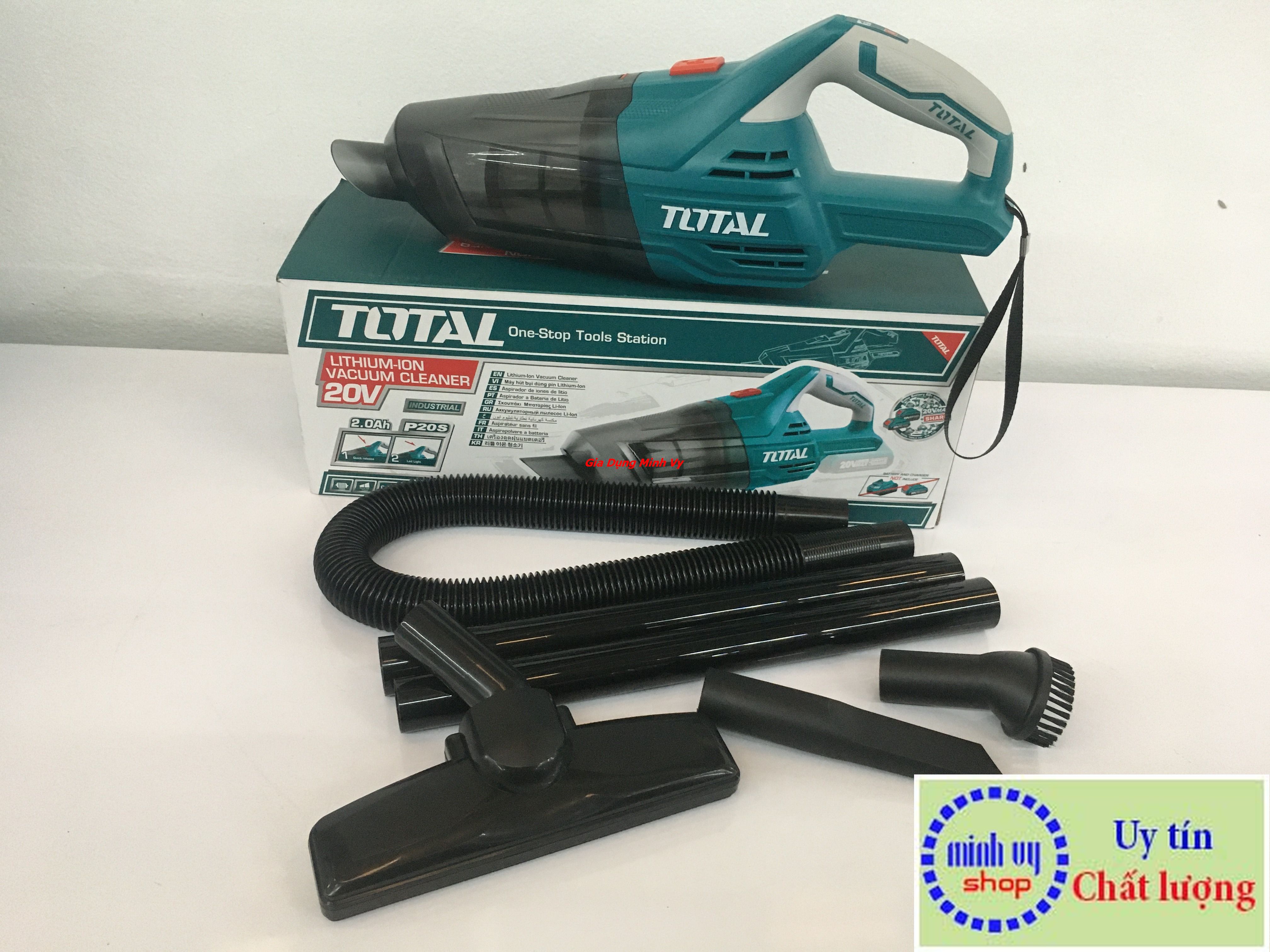 Máy hút bụi dùng pin Lithium 20V TOTAL TVLI2001 (KHÔNG KÈM PIN VÀ SẠC)