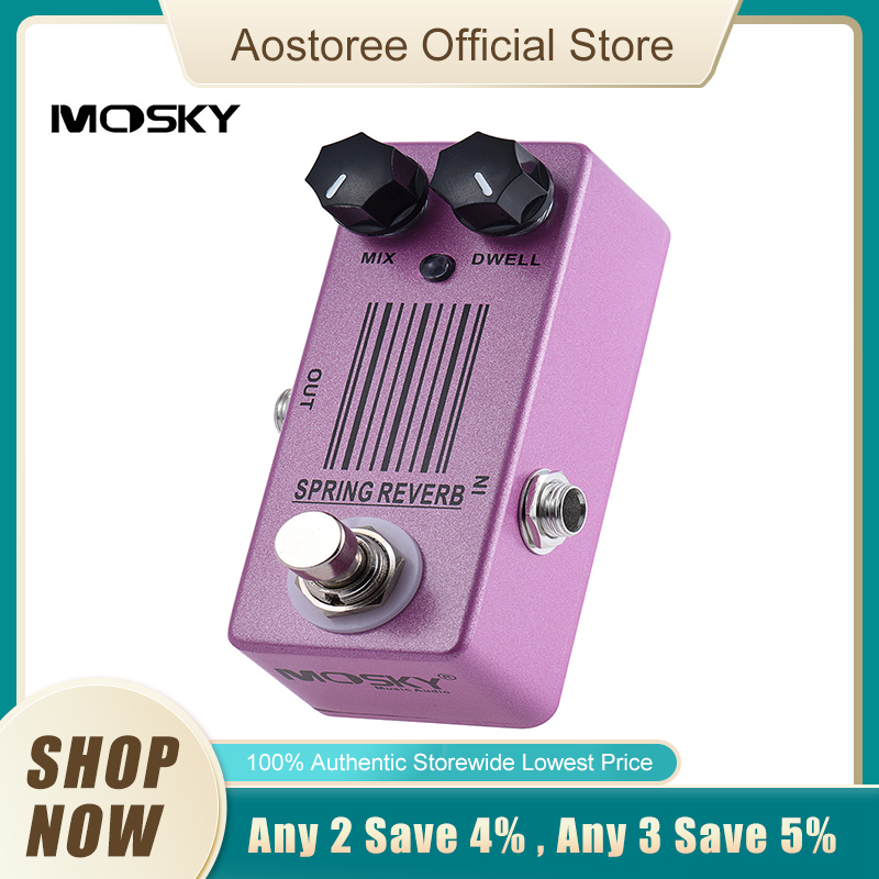 MOSKY MP-51 Spring Reverb Mini Single Guitar Effect Pedal True Bypass