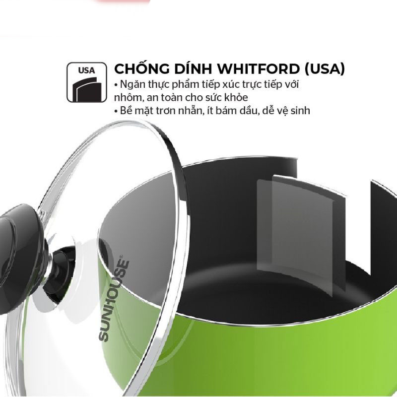 Nồi nấu bột cho bé Sunhouse 14cm