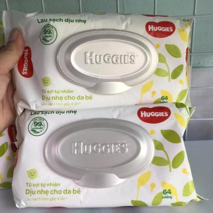 [HCM]Khăn ướt Huggies 64 miếng