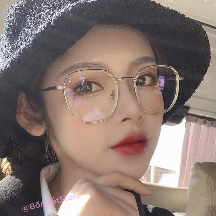 Gọng Kính Cận Thời Trang Nữ Form Đa Giác I096 (Tặng Hộp Khăn)