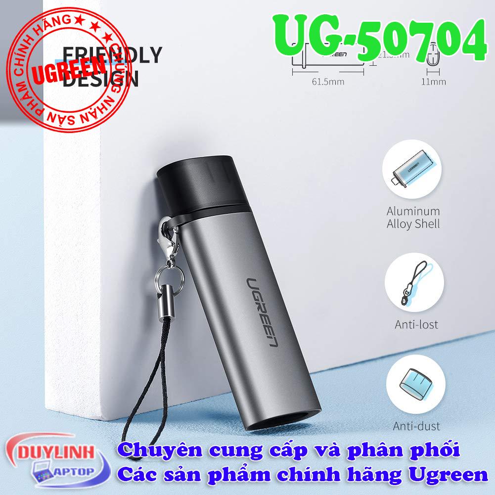 Đầu đọc thẻ nhớ SD/TF  USB Type - C Ugreen 50704