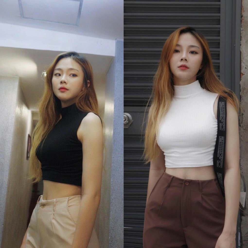 ÁO CROPTOP BA LỖ CỔ CAO ch