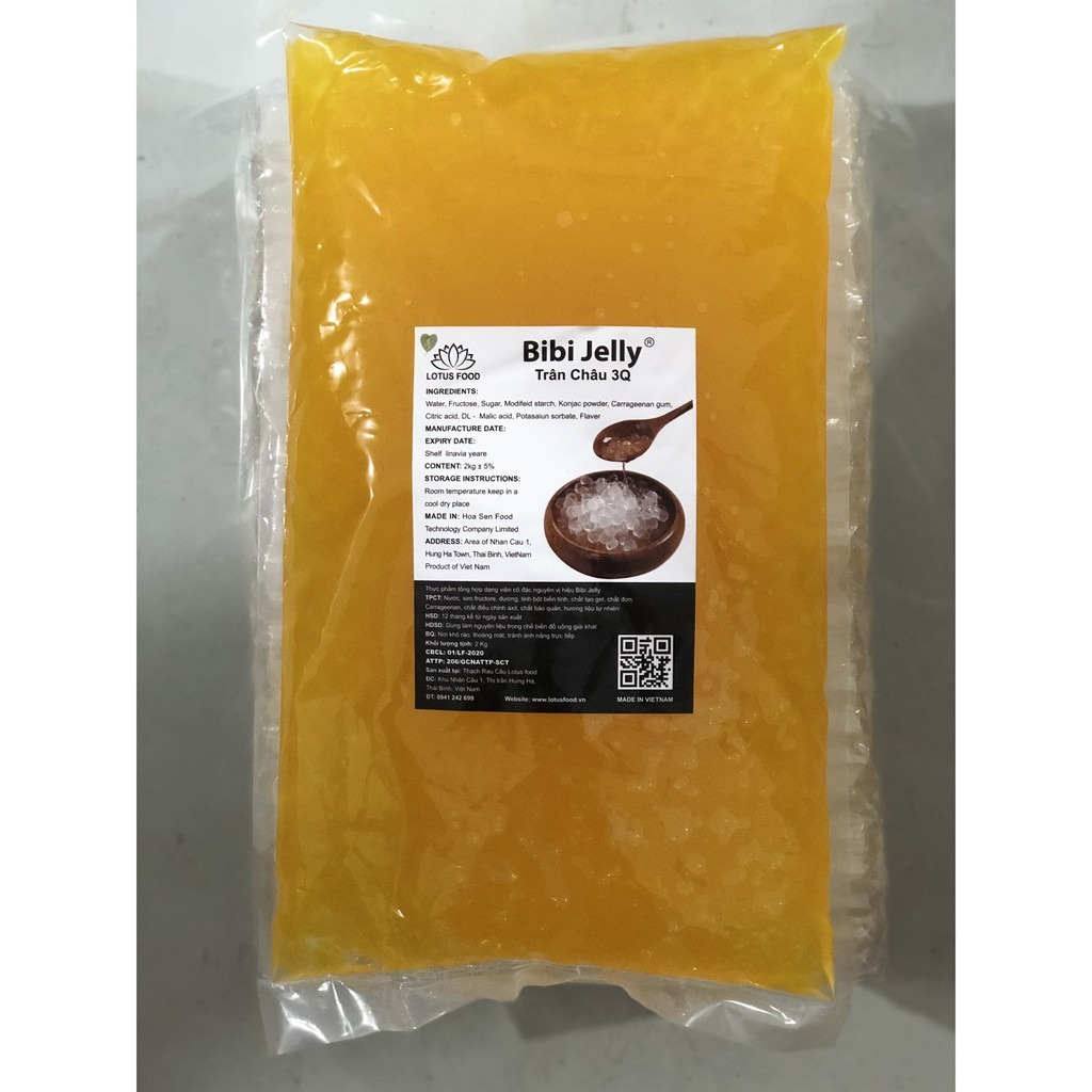 Trân châu 3Q Bibi nguyên vị bịch 2kg - thạch ngọc trai, trân châu 3Q, trân châu trắng - Gia store