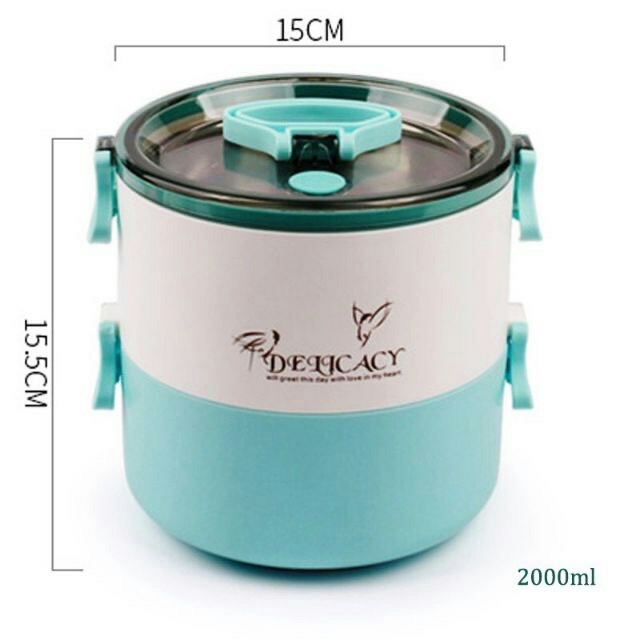 Cặp lồng cơm Bento phong cách Nhật 3 ngăn cao cấp(màu ngẫu nhiên)