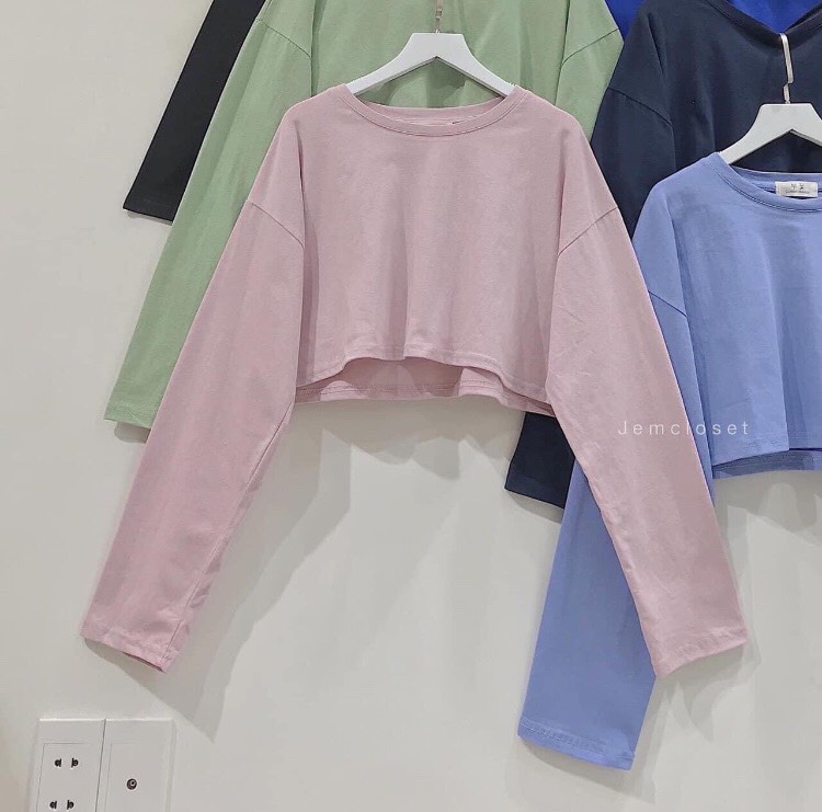 Áo crotop kiểu nữ tay dài cá tính [ CROTOP THU ]