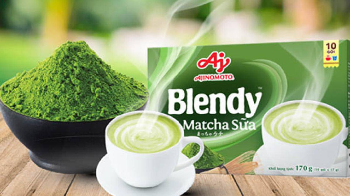 Trà sữa Blendy (hộp 170g/10 gói) - Trà Matcha sữa