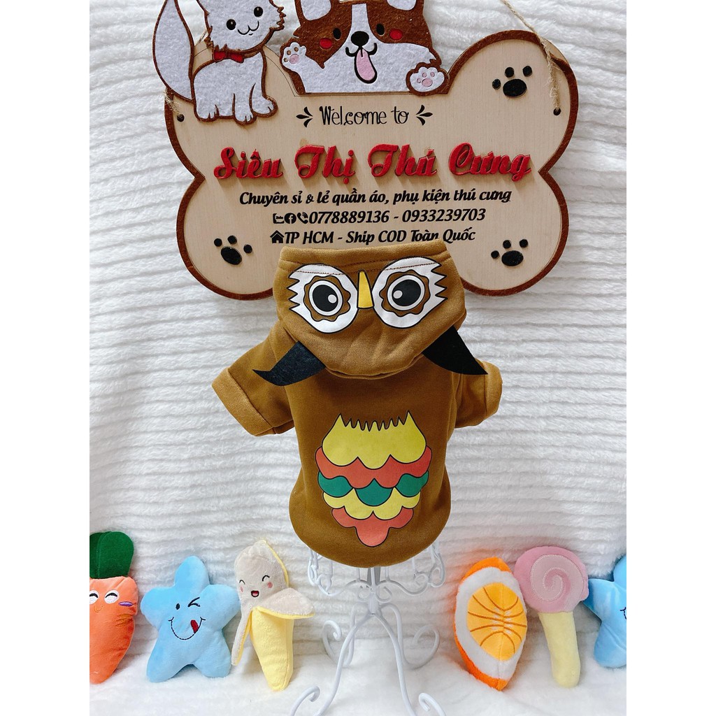 ️ quần áo chó mèo thú cưng: áo nỉ hình thú siêu cute hàng đẹp - goumao pet