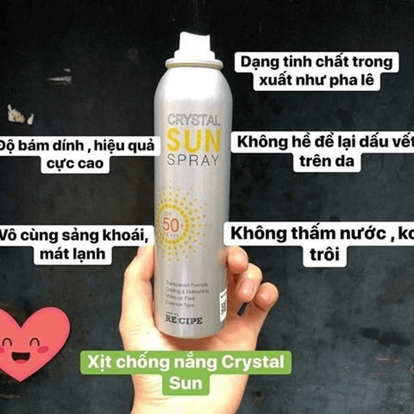 Xịt Chống Nắng Crystal Sun Spray SPF50