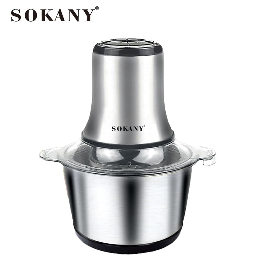 Máy xay thịt,máy xay thực phẩm, sinh tố đa năng SOKANY INOX 7005A 3L công suất lớn 800W,cối inox 304 xay hoa quả, xay thịt, xay cua cá, xay xả ớt, xay đồ ăn dặm - Máy xay thực phẩm đa năng,hàng chính hãng SOKANY - BẢO HÀNG 18 THÁNG