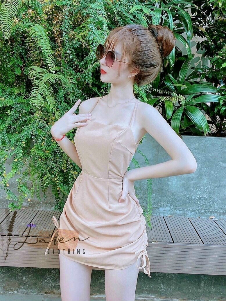 [HCM]Đầm Rút Dây Có Mút Ngực
