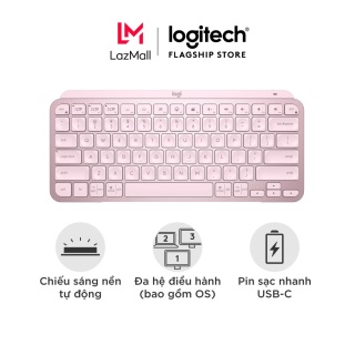 Bàn phím không dây Bluetooth Logitech MX Keys Mini - Nhỏ gọn, Sạc USB-C, Phím tắt thông minh, Có bản cho Mac thumbnail