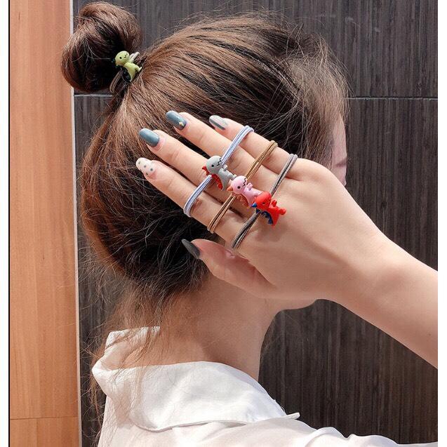 CỘT TÓC KHỦNG LONG CON SIÊU CUTE - COMBO 03 CỘT TÓC