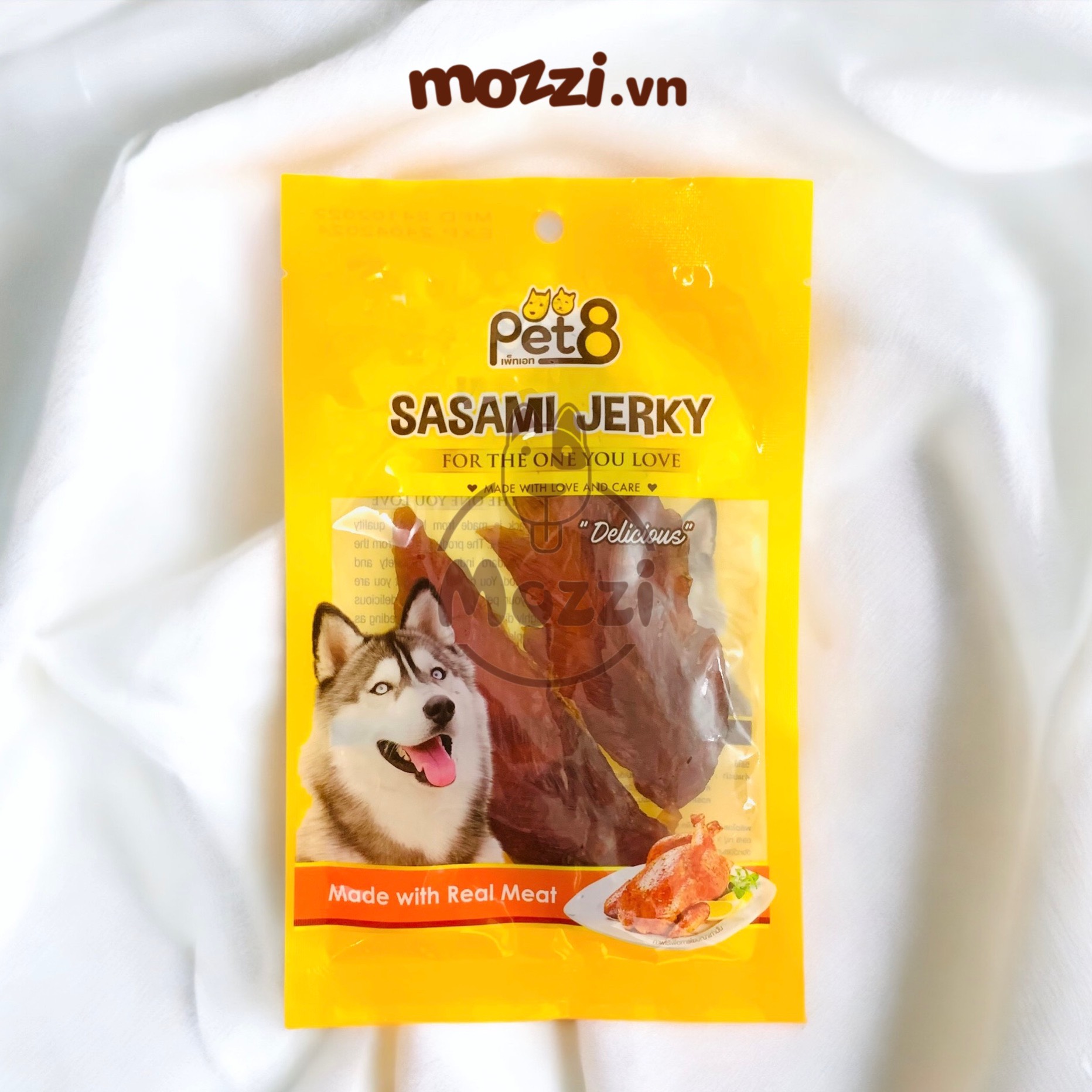 Pet8 sasami jerky gà sấy cho chó 50gr