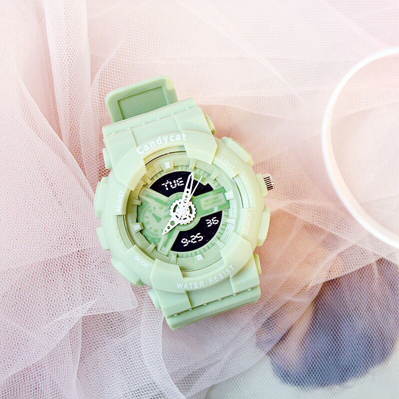 Đồng hồ thời trang nam nữ Fruitcat chạy kim giả điện tử K8221