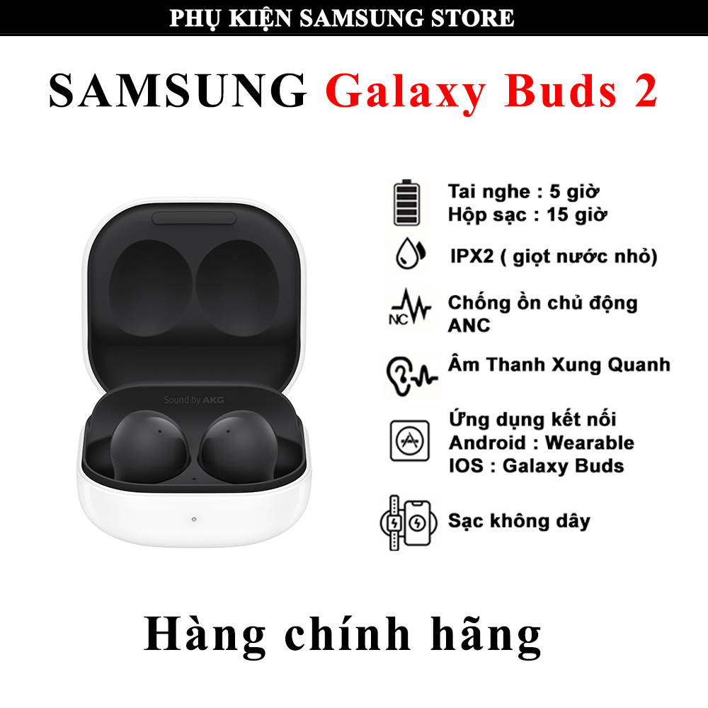 [Tặng ốp] Tai nghe Bluetooth Samsung Galaxy Buds 2