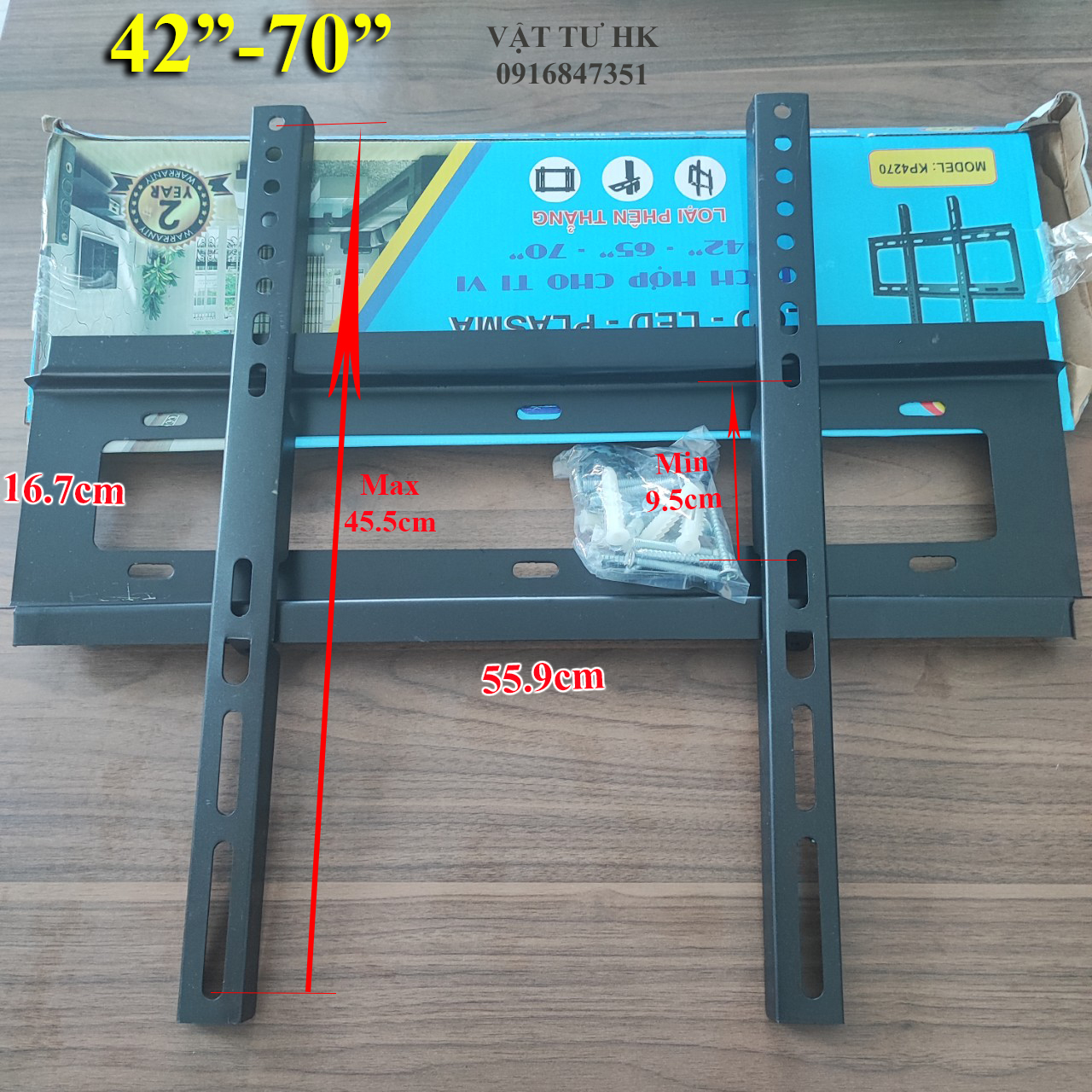 Khung kệ đỡ TV treo tường - Giá treo tivi đa năng 14-42 inch + 26-65 inch + 42-70 inch + 40-85 inchđầy đủ vít nở