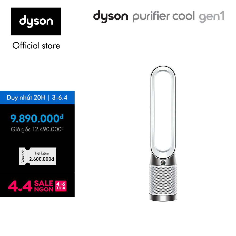 [DUY NHẤT 16-17.7: Voucher 14% Tối đa 2 Triệu] Máy lọc không khí Dyson Purifier Cool Gen1 TP10 (Trắng/Trắng)