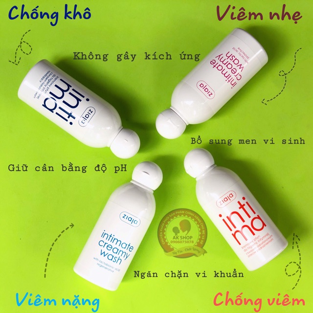 Dung Dịch Rửa Vệ Sinh Dạng Sữa Intima Ziaja