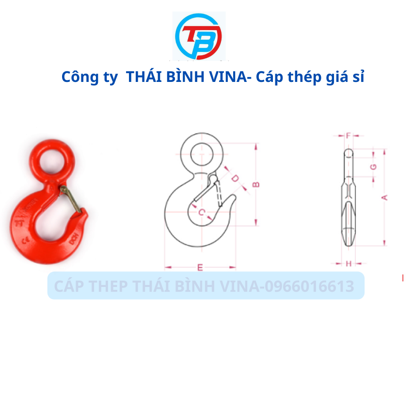 Security lock hook hang rope sling 500kg,1 ton, 2 ton, 3 ton, 5 tons of Capa in Binh vinaigrean.