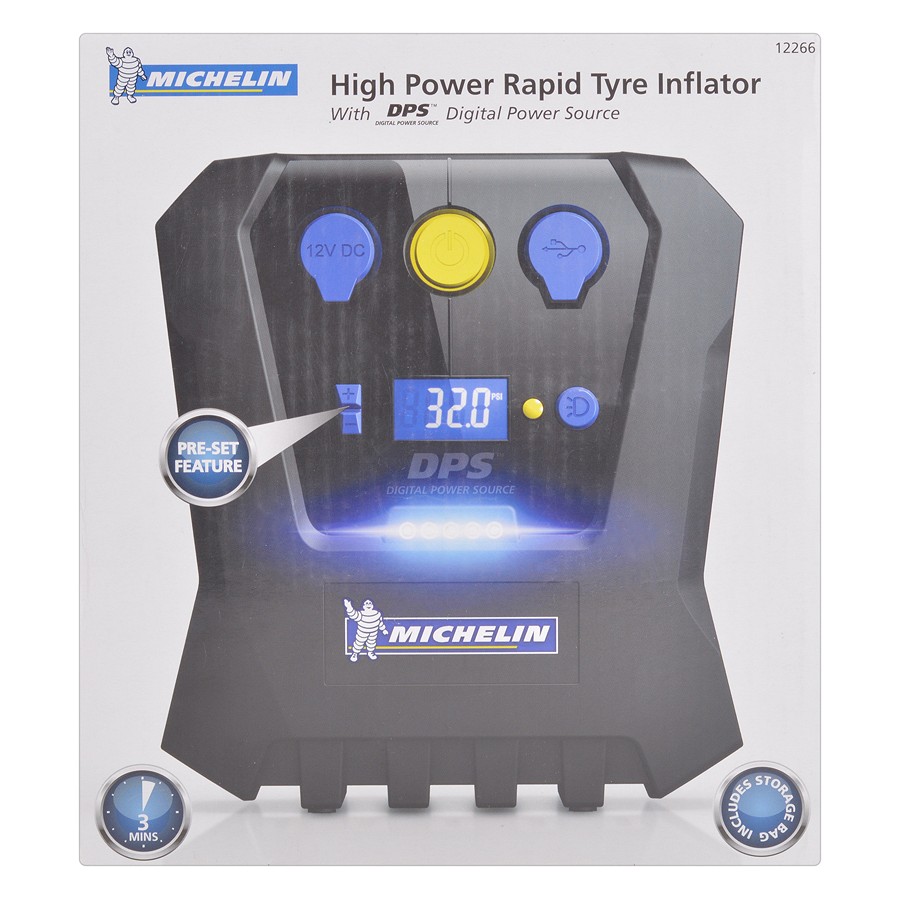 Máy bơm lốp đa năng tự ngắt 12v Michelin 12266