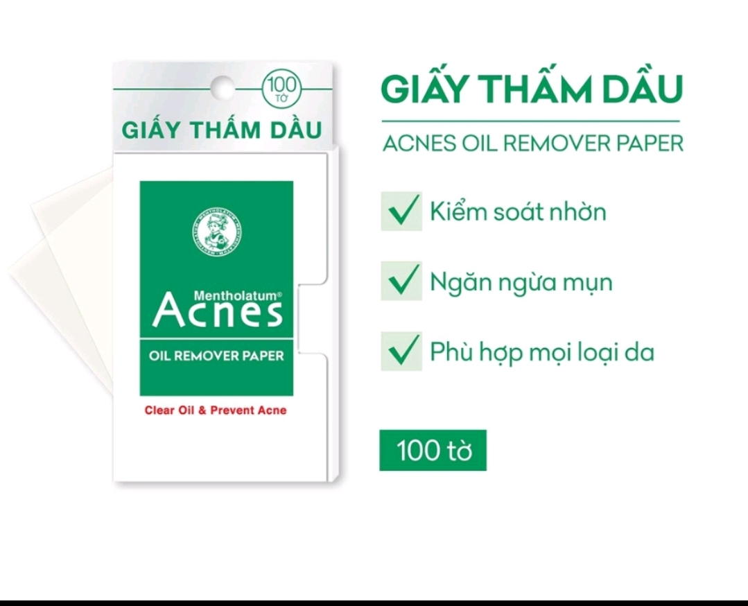 Giấy thấm dầu Acnes Oil Remover 50/100 tờ