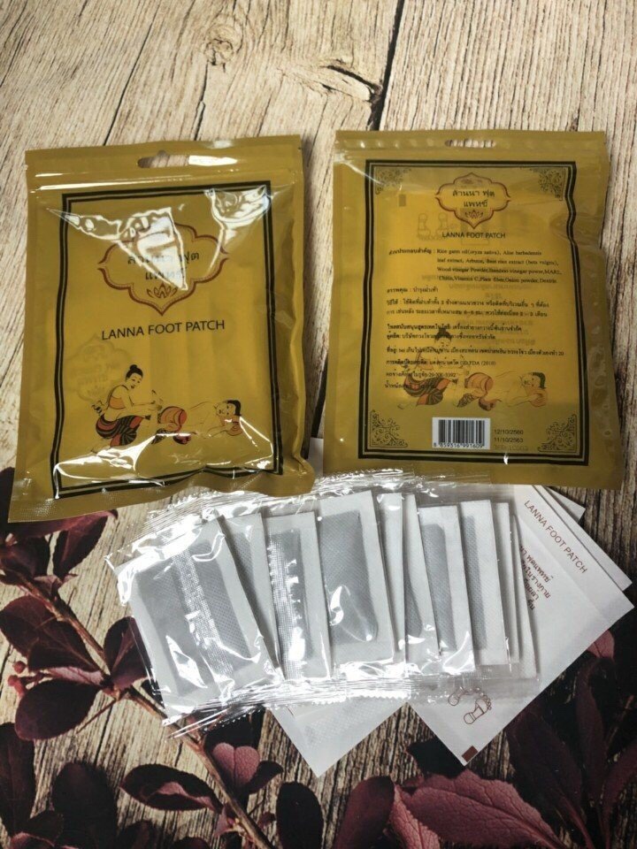 Miếng dán thải độc chân Lanna foot patch tháilan