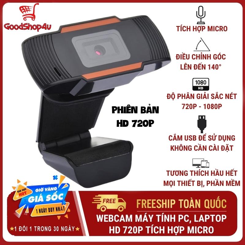 Webcam máy tính pc, laptop hd 720p tích hợp micro | livestream có micro hd 720p, pc gaming high solution chính hãng