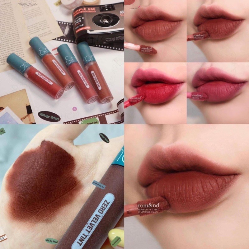 [HOÀN TIỀN 15%][Vintage Filter Series] Son Kem Lì Romand Zero Velvet Tint