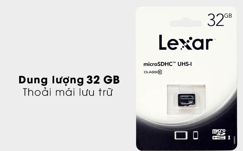 Thẻ nhớ Micro SD 32G Lexar Class 10 UHS-I phân phối chính thức