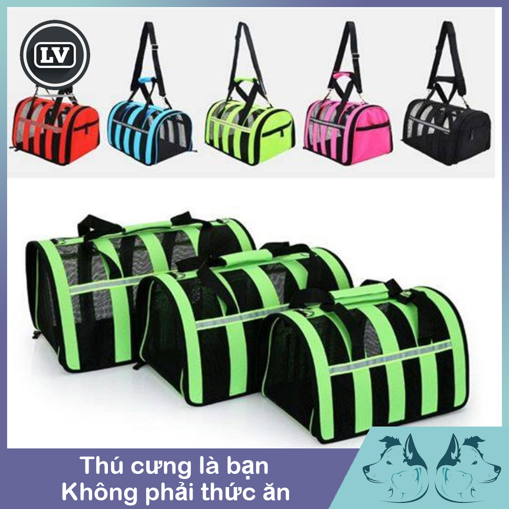 Túi vận chuyển dạng lưới chó mèo, thú cưng giao màu ngẫu nhiên
