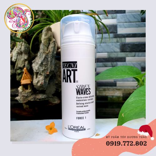 Kem dưỡng tạo kiểu và phục hồi tóc xoăn độ cứng 1 l'oreal hollywood waves siren force 1