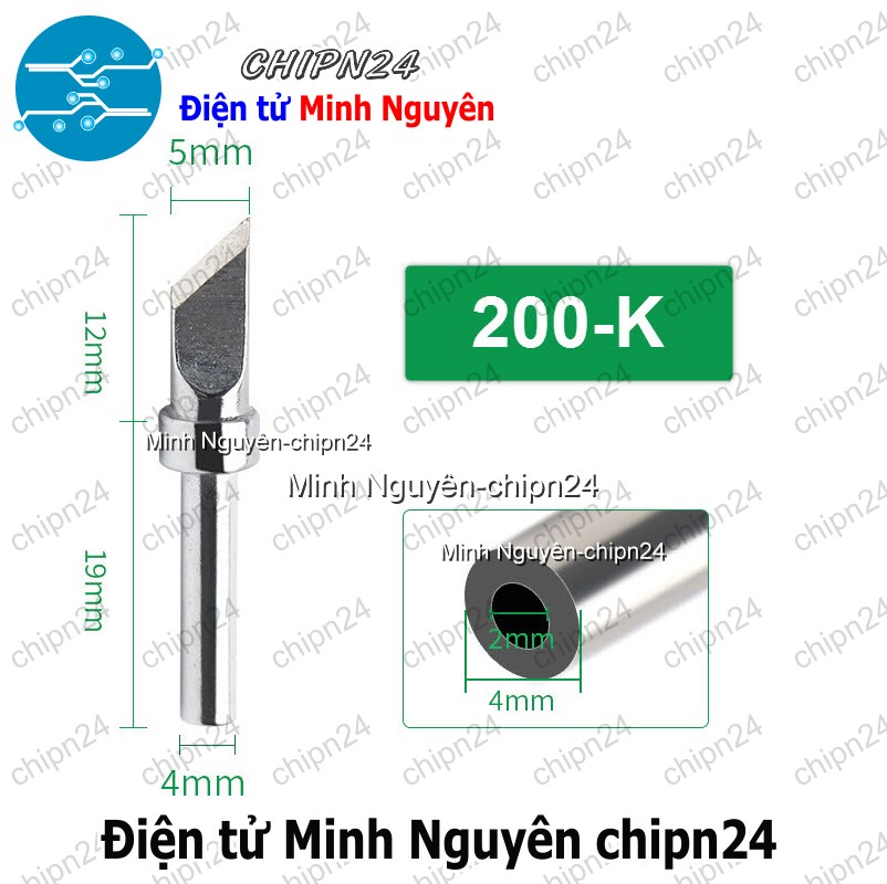 [1 cái] (K22) Đầu Mũi Hàn 200 (Dao/Vát/Phẳng/Nhọn) - [Chọn Loại] - HHH.00240