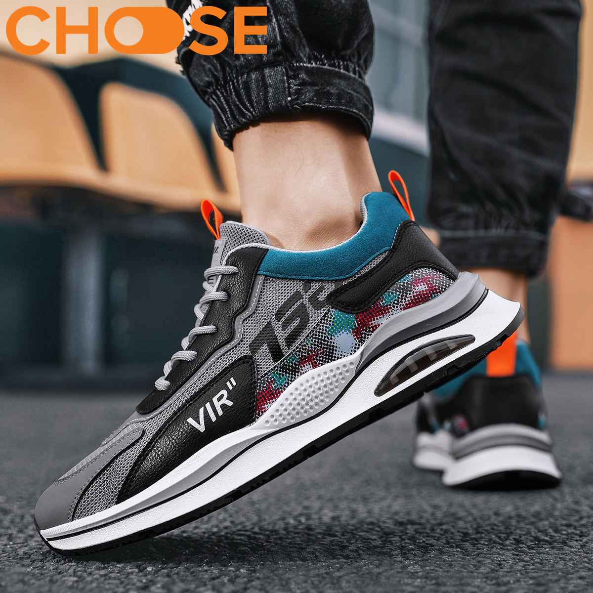 Giày Nam Sneaker Choose Siêu Phẩm Phối Màu Cực Chất Thoáng Khí Tăng Chiều Cao 0617