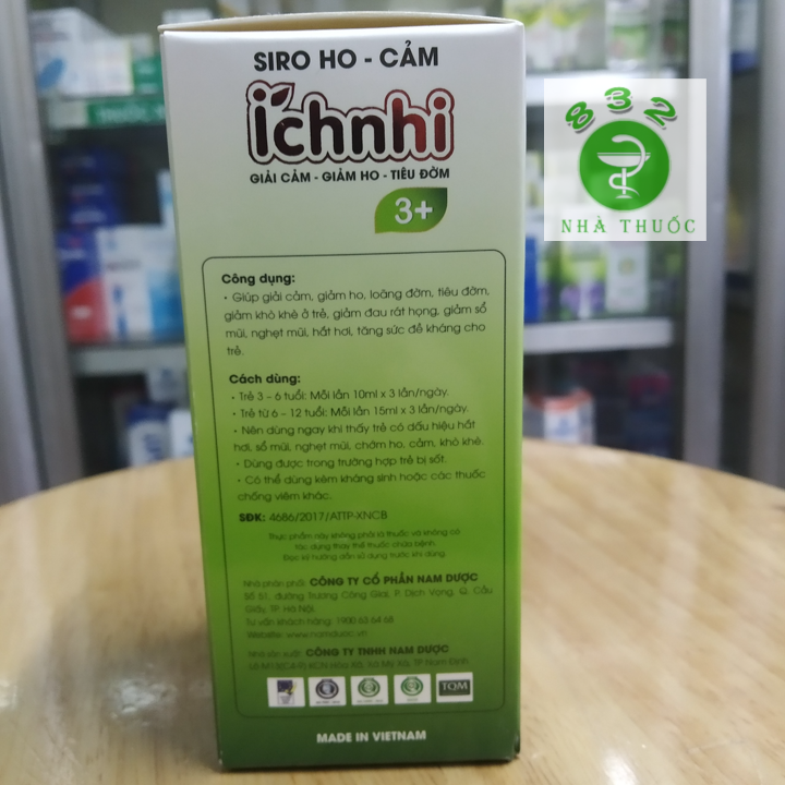 Siro Ho Cảm Ích Nhi (3+) - Chai 90 ml