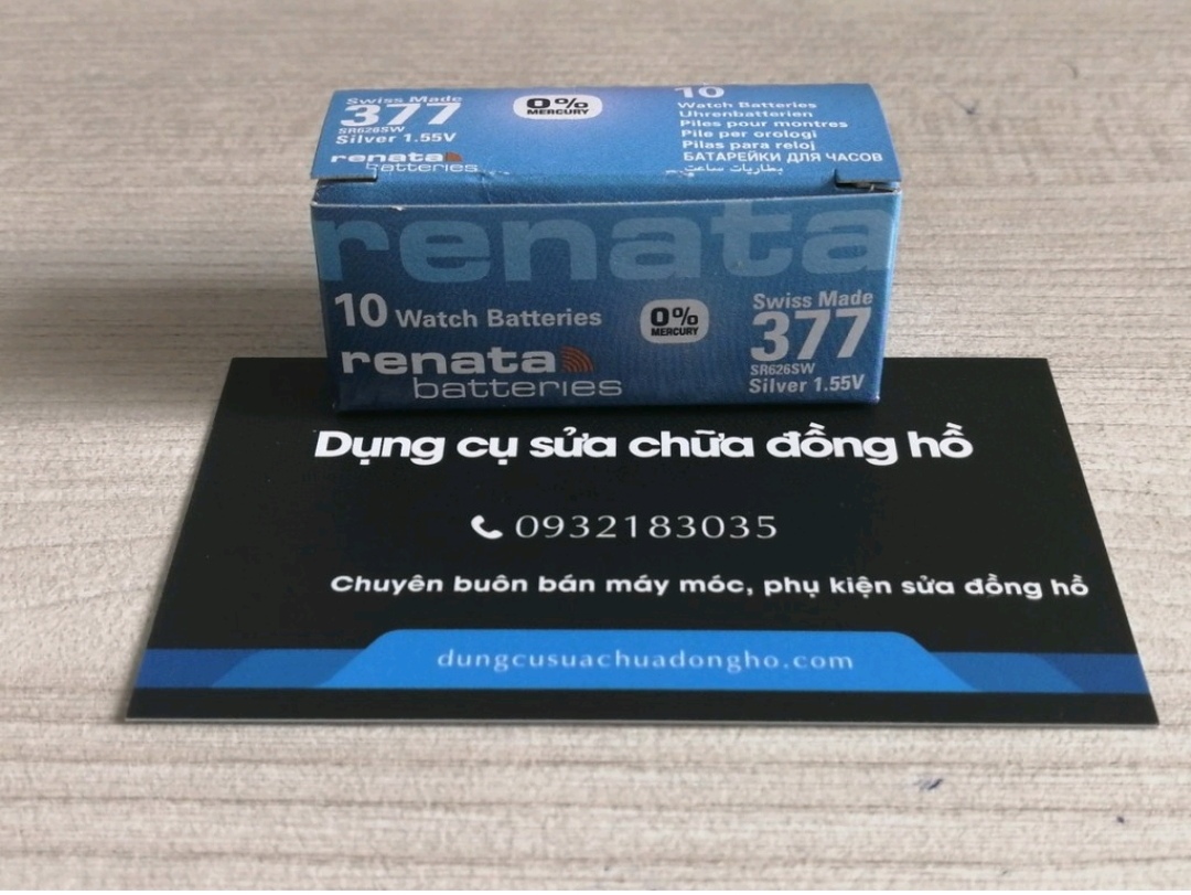 Pin đồng hồ renata thuỵ sĩ 626 sr626sw 377 vỉ 1 viên