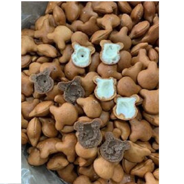 [HCM] [ 700.Gram ] BÁNH GẤU 3 loại NHÂN KEM MIX 3 SOCOLA - CHÙM NGÂY